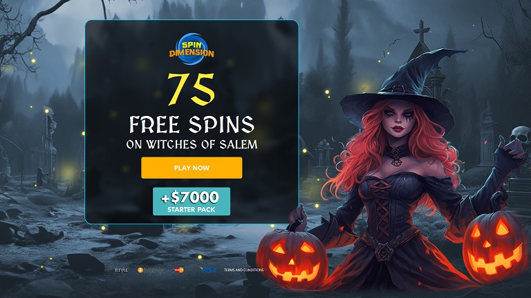 Spin Dimension Casino - Witches of Salem Free Spins